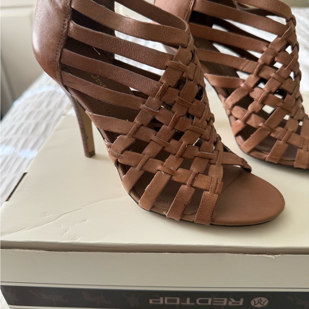 BCBG Brown Strappy Heels